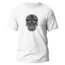 Camiseta Basica Algodão Premium Estampada Caveira Mexicana