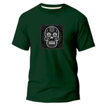 Camiseta Basica Algodão Premium Estampada Caveira Mexicana