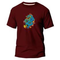 Camiseta Basica Algodão Premium Estampada Dragão Chinês