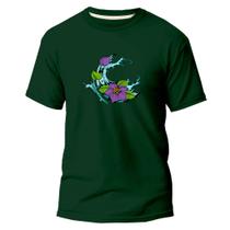 Camiseta Basica Algodão Premium Estampada Flor de Lotus