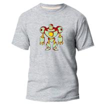 Camiseta Basica Algodão Premium Estampada Robô Quente