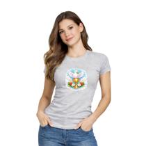 Camiseta Básica Baby Look 100% Algodão Católica Estampa em DTF "Espirito" EI-2639 Camiseta Básica Baby Look 100% Algodão Católica Estampa em DTF "Espirito" EI-2639
