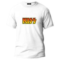 Camiseta Básica Banda De Rock Kiss Gola Redonda