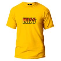 Camiseta Básica Banda De Rock Kiss Gola Redonda