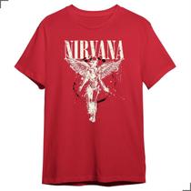 Camiseta Básica Banda Nirvana Rock Album In Utero 1990s Fã