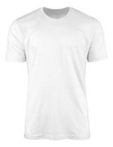 Camiseta Basica Branca/Preto Masculina Algodão Camiseta Basica Branca/Preto Masculina Algodão