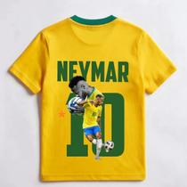 Camiseta Básica Brasil Moda Jogador Estilo Neymar Jr H7