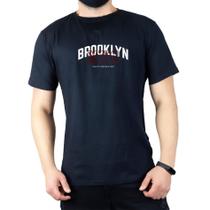 Camiseta Básica Brooklyn Original Tamanho Plus Size - Camiseta 100% Algodão Manga Curta