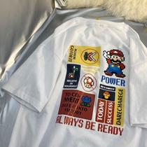 Camiseta Básica Camisa Algodão Jogo Filme Mario Always Be Ready Power Unissex