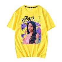 Camiseta básica camisa cantora atriz olivia rodrigo t-shirt sour.-drop