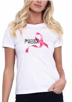 Camiseta Básica Campanha Outubro Rosa Combate Guerreiras Empatia