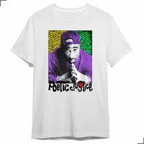 Camiseta Básica Cantor Tupac Makaveli Shakur Poetic Justice