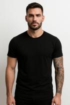 Camiseta Basica Casual Lisa Slim Fit 100% Algodão Premium
