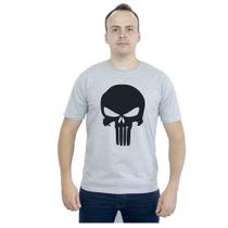 Camiseta Básica Caveira Grande 100% Algodão Feminina Masculina