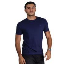 Camiseta Básica Confort Malha Peruana Cor:AZUL MARINHOTamanho:XGG