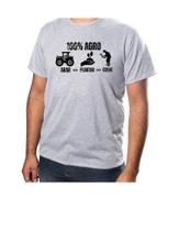 Camiseta Básica Country Agro Estampa 100% Agro Arar Platar Colher Tecido 100% Poliéster