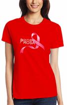 Camiseta Básica Data Mês Prevenção Outubro Rosa Mulheres
