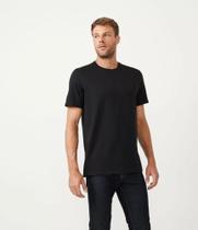 camiseta básica em algodão com manga curta preto camiseta básica em algodão com manga curta preto