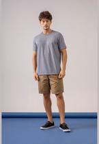 Camiseta Básica em Malha Listrada Just Basic