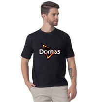 Camiseta Básica Estampa Personalizada Doritos Manga Curta Algodão Tendência Casual