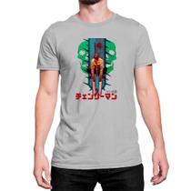 Camiseta Basica Estampada Chainsaw man Motosserra Logo Anime