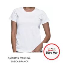 Camiseta básica feminina 100% poliéster