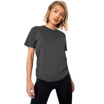 Camiseta Básica Feminina Algodão Manga Curta Confortável Slim Fitness