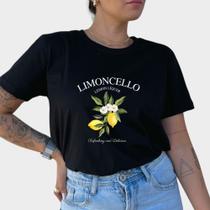Camiseta Básica Feminina Limoncello Drink Lemon T-Shirt 100% Algodão Estampada Camiseta Básica Feminina Limoncello Drink Lemon T-Shirt 100% Algodão Estampada