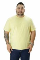 Camiseta Básica Gola Redonda Lisa Plus Size Amarela Camiseta Básica Gola Redonda Lisa Plus Size Amarela