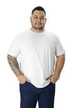 Camiseta Básica Gola Redonda Lisa Plus Size Branca Camiseta Básica Gola Redonda Lisa Plus Size Branca