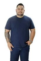 Camiseta Básica Gola Redonda Lisa Plus Size Marinho Camiseta Básica Gola Redonda Lisa Plus Size Marinho