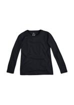 Camiseta Básica Hering Kids Unissex Manga Longa - Preto