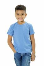Camiseta Básica Infantil Gola Redonda Lisa Azul Camiseta Básica Infantil Gola Redonda Lisa Azul