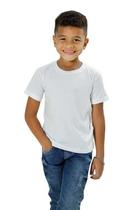 Camiseta Básica Infantil Gola Redonda Lisa Branca Camiseta Básica Infantil Gola Redonda Lisa Branca