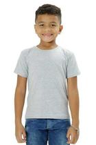 Camiseta Básica Infantil Gola Redonda Lisa Cinza Camiseta Básica Infantil Gola Redonda Lisa Cinza