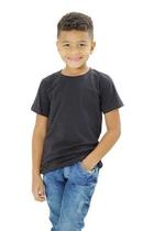 Camiseta Básica Infantil Gola Redonda Lisa Preta Camiseta Básica Infantil Gola Redonda Lisa Preta
