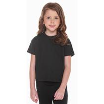 Camiseta Básica Infantil Menina Juvenil 100% Algodão Gola Redonda Sem Estampa Camiseta Básica Infantil Menina Juvenil 100% Algodão Gola Redonda Sem Estampa