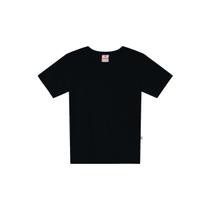 Camiseta Básica Infantil Menino Em Malha Brandili Preto