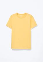 Camiseta básica infantil unissex regular - amarelo