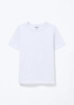 Camiseta básica infantil unissex regular - branco