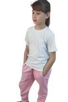 Camiseta Básica Juvenil Menina e Menino 100% poliéster Branca