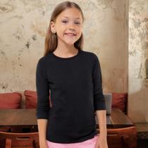 Camiseta Básica Juvenil Menino e Menina Unisex Manga Longa 100% algodão