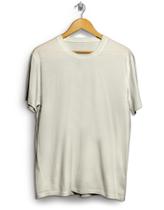 Camiseta Básica Lavada 100% Algodão Off White Regular