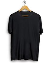 Camiseta Básica Lavada 100% Algodão Preta Regular