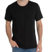 Camiseta Básica Lisa Masculina De Algodão Gola Redonda Preta Camiseta Básica Lisa Masculina De Algodão Gola Redonda Preta
