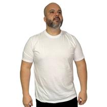 Camiseta basica lisa plus size branca