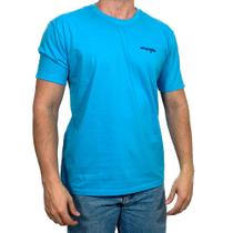 Camiseta Basica Lisa Wrangler Masculina Azul Camiseta Basica Lisa Wrangler Masculina Azul