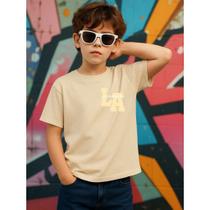 Camiseta Básica Los Angeles Infantil Juvenil Menino 100% Algodão confortavel