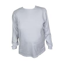 Camiseta Básica Manga Longa 100% Algodão Plus Size Lisa Com Punhos