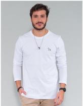 Camiseta basica manga longa T-Shirt/ Revanche/masculina/cor branco